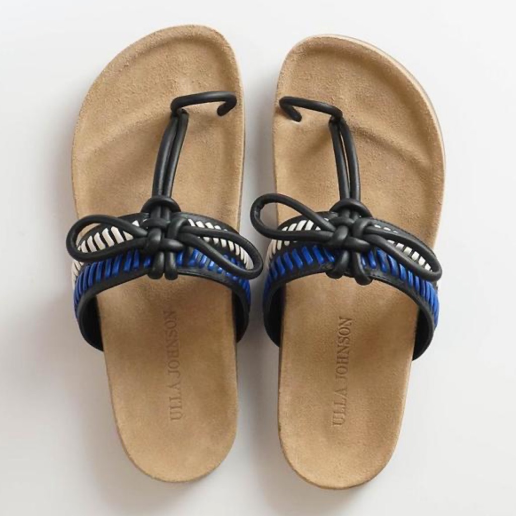 Ulla Johnson Jini Sandals In Marine Sz 38 Euc